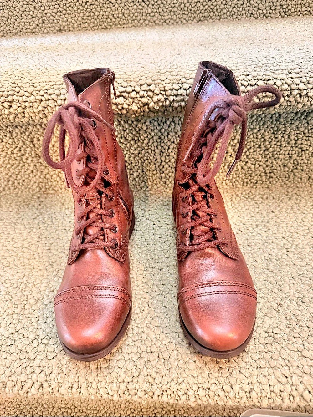 Steve Madden -Troopa- Brown Lace-Up Boots US 51⁄2